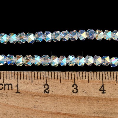 Electroplate Glass Beads Strands X-GLAA-Q105-02-10-1