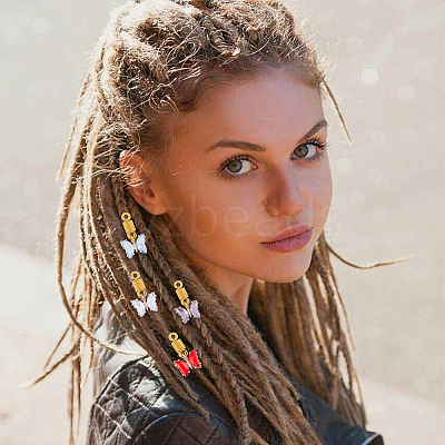 Aluminum Hair Dreadlocks Braiding HJEW-AB00034-1
