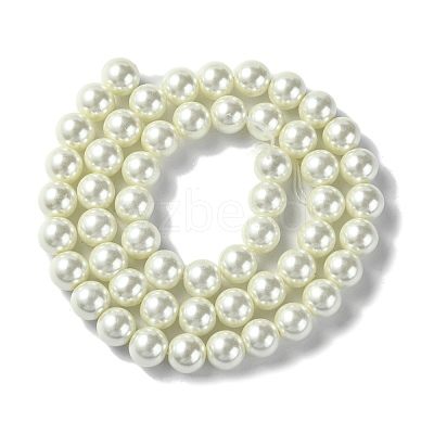 Eco-Friendly Dyed Glass Pearl Round Beads Strands HY-A002-8mm-RB-M-1