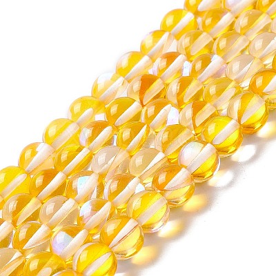 Synthetic Moonstone Beads Strands G-E573-02B-12-1