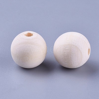 Unfinished Wood Beads X-WOOD-S651-18mm-LF-1
