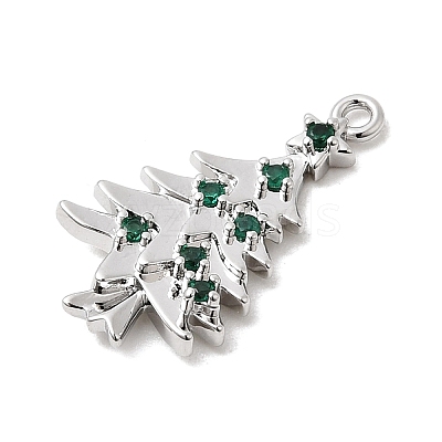 Christmas Brass Micro Pave Cubic Zirconia Pendants KK-L258-04P-A02-1