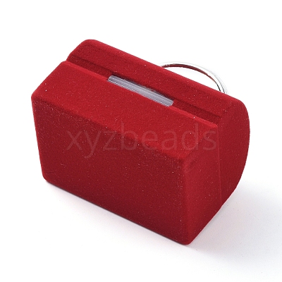 Lady Bag with Bear Shape Velvet Jewelry Boxes VBOX-L002-E02-1