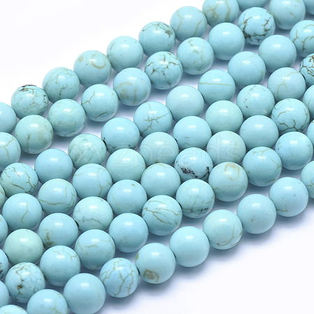 Natural Howlite Beads Strands X-TURQ-G148-07-8mm-1