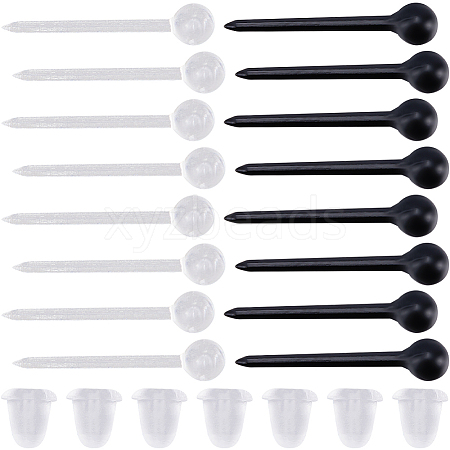 Eco-Friendly Plastic Stud Earring Findings KY-SC0002-23-1