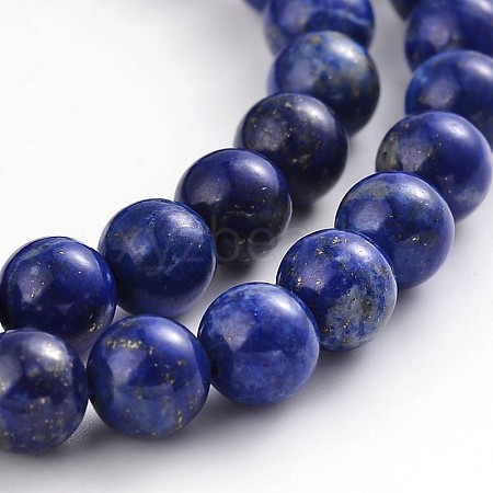 Natural Lapis Lazuli Round Bead Strands G-F231-02-6mm-1