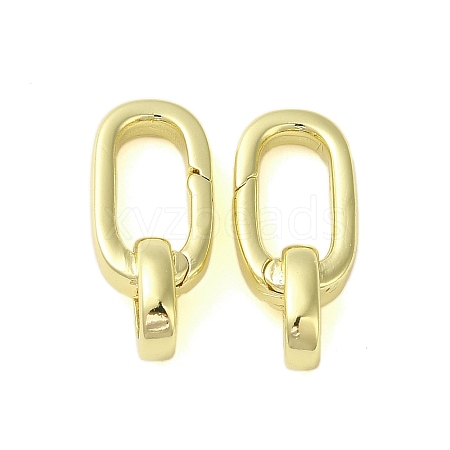 Brass Spring Gate Rings KK-B089-17G-1