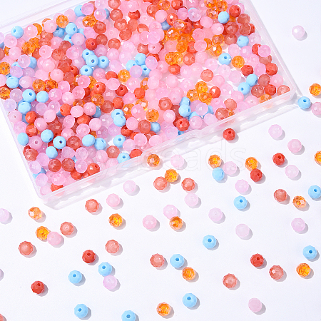 7 Strands 7 Styles Electroplate Glass Beads Strands EGLA-YW0003-94G-1