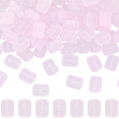 100Pcs Transparent Spray Painted Glass Beads GLAA-PA0001-60C-1