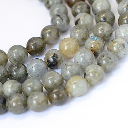 Natural Labradorite Round Bead Strands X-G-E334-4mm-19-1