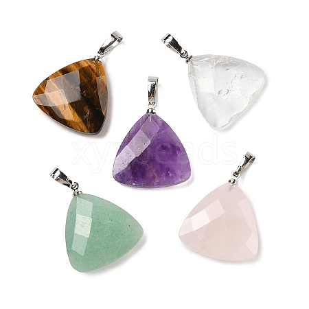 Natural Gemstone Pendants G-L614-D04-P-1