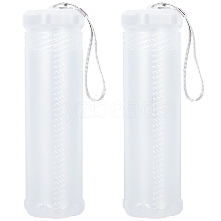2Pcs Extendable Plastic Paint Brush Case AJEW-GF0013-23-1