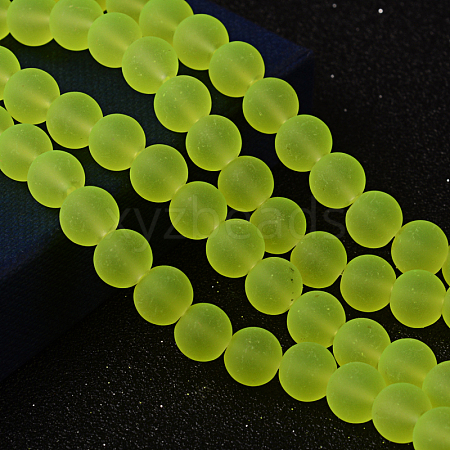 Transparent Glass Bead Strands GLAA-S031-10mm-30-1