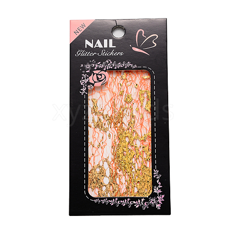 Shiny Gold Silver Nail Foils Mesh Nail Sticker MRMJ-T049-01B-1