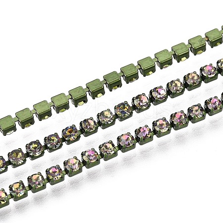 Iron Rhinestone Cup Chains CH-T006-05B-16-1