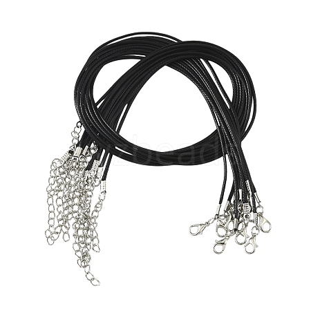 Waxed Cotton Cord Necklace Making MAK-YW0001-25A-1