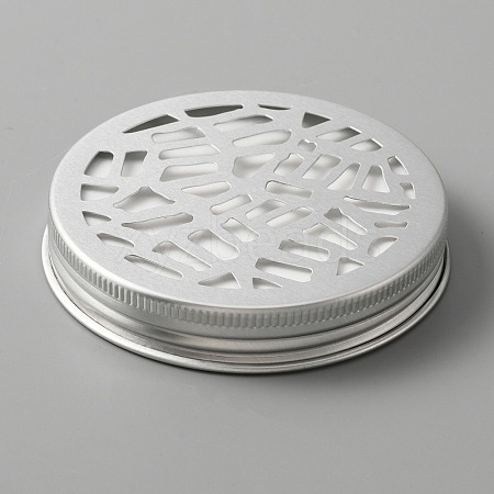 Aluminium Hollow Candle Canister Lids AJEW-WH0312-57C-1