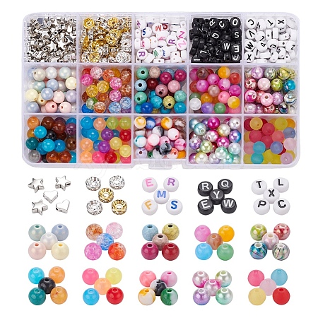 Round Acrylic Beads MACR-YW0001-43-1