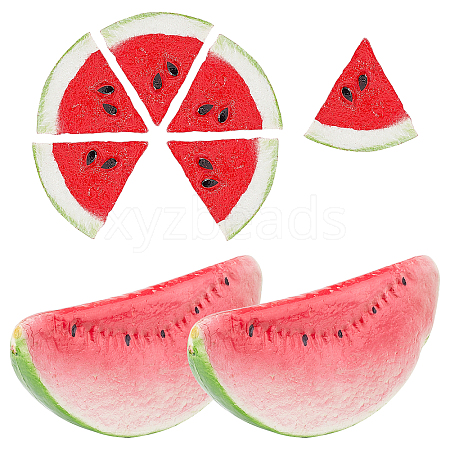 GORGECRAFT Imitation Food PVC Plastic & Silicone Watermelon Display Decorations AJEW-GF0003-14-1