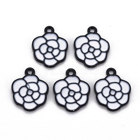 Spray Painted Alloy Enamel Pendants ENAM-N055-032-A01-NR-1