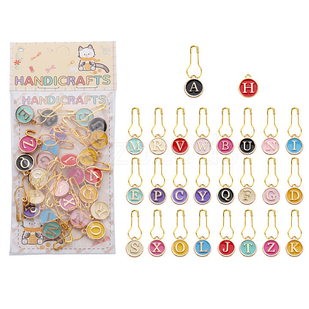 Alloy Enamel Locking Stitch Marker PW-WG14B87-01-1