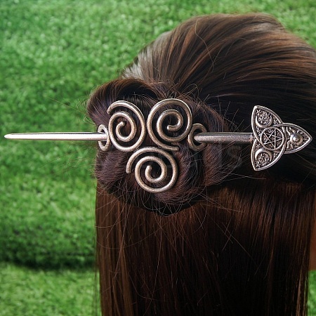 Antique Silver Viking Hair Sticks Hair Pin PW-WG2F806-13-1