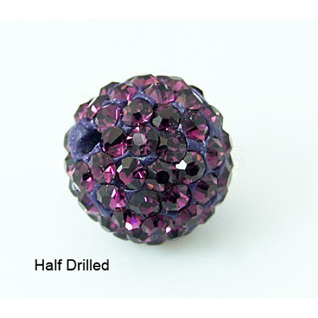 Polymer Clay Rhinestone Beads RB-H258-HD10mm-204-1