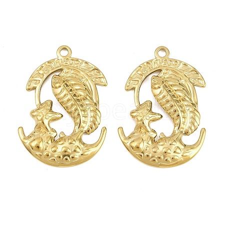 304 Stainless Steel Pendants STAS-K309-03A-G-1