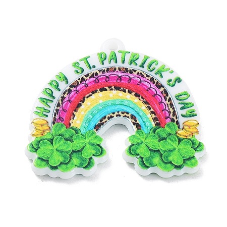 Saint Patrick's Day Theme Acrylic Pendants MACR-C028-01B-1