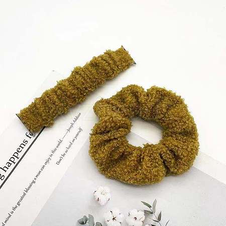 Plush Hairband and Watch Band For iWatch Series 7 Winter limit Smart Watches Size 38mm/41mm/40mm COHT-PW0001-07A-01-1