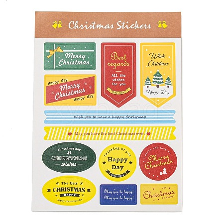 Christmas Theme Paper Sticker AJEW-Q151-02A-1