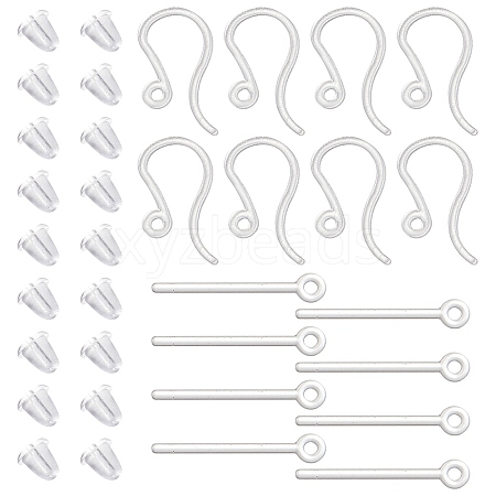 SUNNYCLUE 200Pcs Plastic Earring Hooks KY-SC0001-73-1