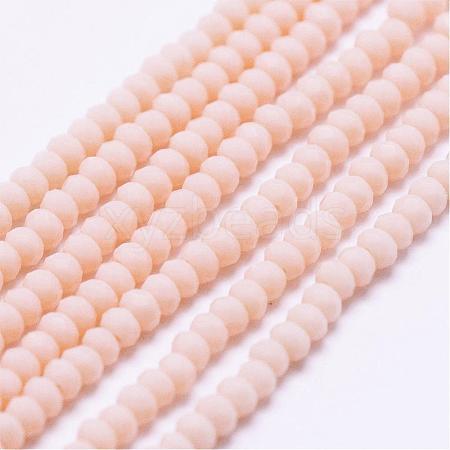 Opaque Glass Beads Strands EGLA-K010-B04-1