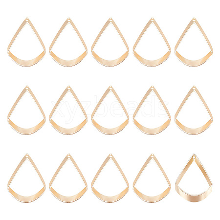 BENECREAT 16PCS Brass Pendants KK-BC0011-50-1