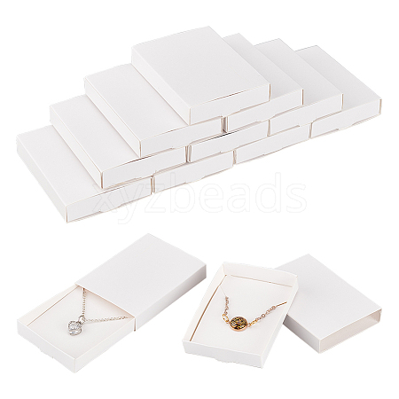 Rectangle Folding Cardboard Paper Drawer Boxes CON-WH0094-15A-1