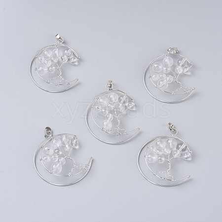 Natural Quartz Crystal Big Pendants G-L521-E08-1