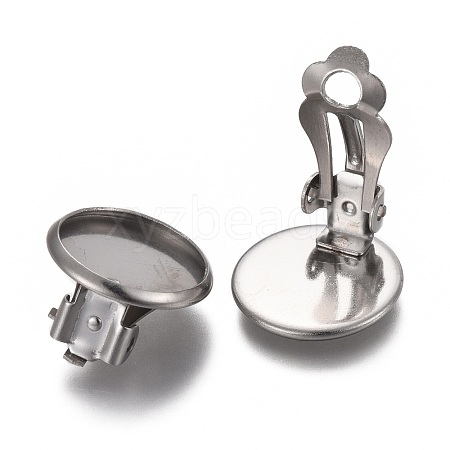 Tarnish Resistant 304 Stainless Steel Clip-on Earring Setting STAS-P249-23B-P-1