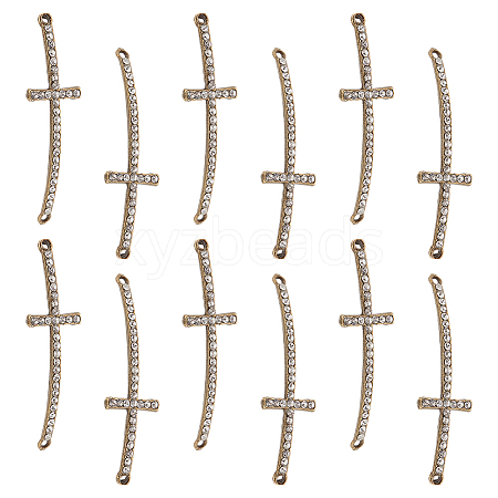 12Pcs Alloy Rhinestone Links/Connectors RB-PH0001-67-1