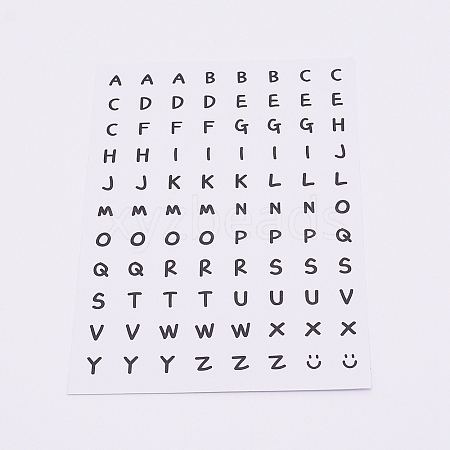 Round Alphabet Self-Adhesive Stickers DIY-TAC0005-58E-1