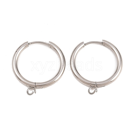 316 Stainless Steel Huggie Hoop Earring Findings EJEW-B158-01F-P-1