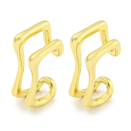 Brass Cuff Earrings for Women EJEW-C104-036G-1