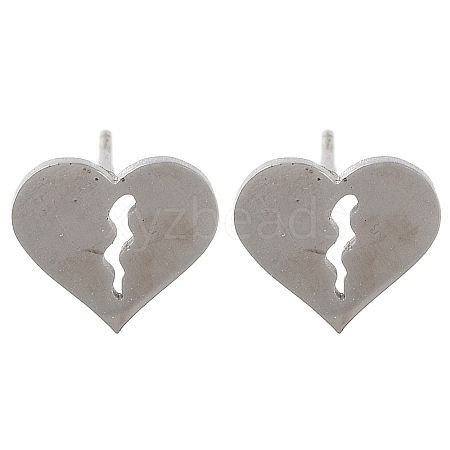 Non-Tarnish 304 Stainless Steel Stud Earrings EJEW-M242-02B-P-1