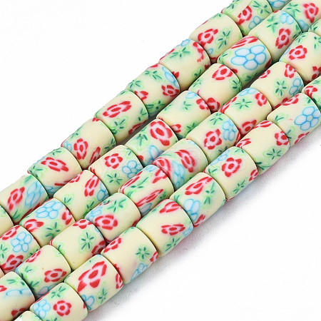 Handmade Polymer Clay Bead Strands CLAY-T020-10E-1