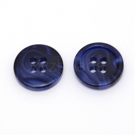 4-Hole Resin Buttons BUTT-WH0018-01A-03-1