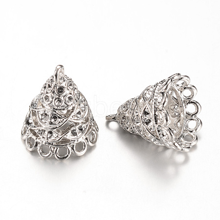 Alloy Pendant Bail Rhinestone Settings LS-PALLOY-S090-23P-LF-1