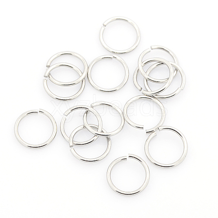 Tarnish Resistant 304 Stainless Steel Open Jump Rings STAS-J013-8x1mm-01-1