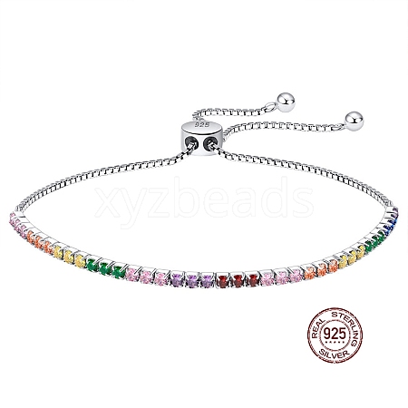 Colorful Cubic Zirconia Tennis Bracelet BJEW-I314-004P-1