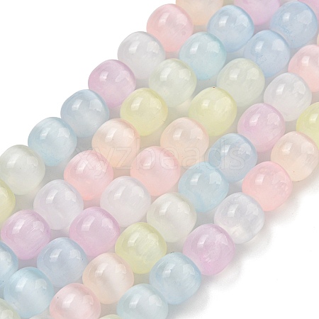 Macaron Color Natural Selenite Beads Strands G-B103-A01-01-1