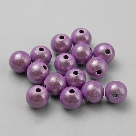 Matte Spray Painted Acrylic Beads OACR-TAC0001-13B-1