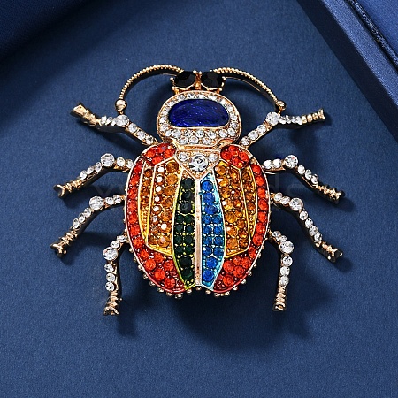 Beetle Rhinestone Brooch PW-WGB4875-01-1